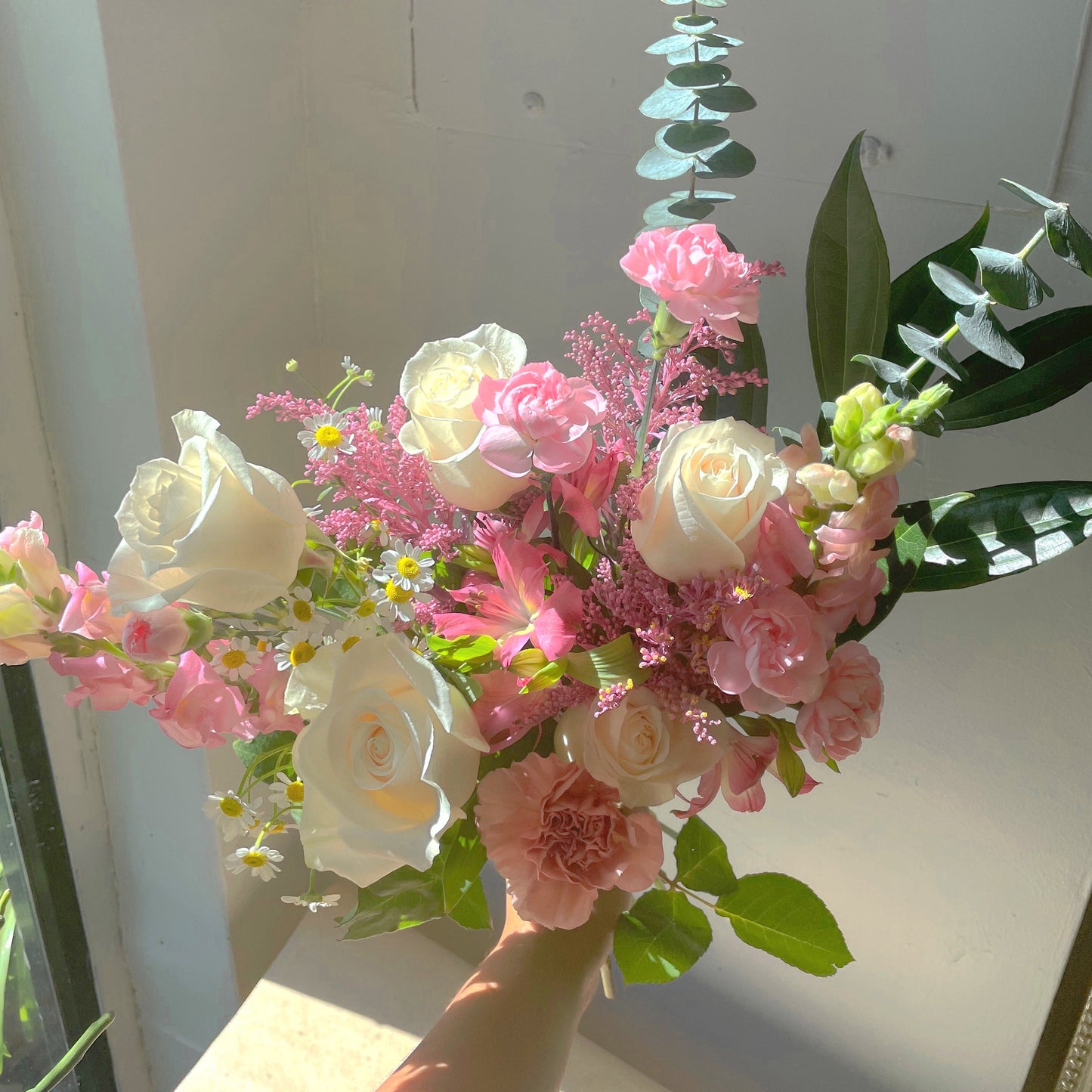 Pink + White Hand-Tied Bouquet