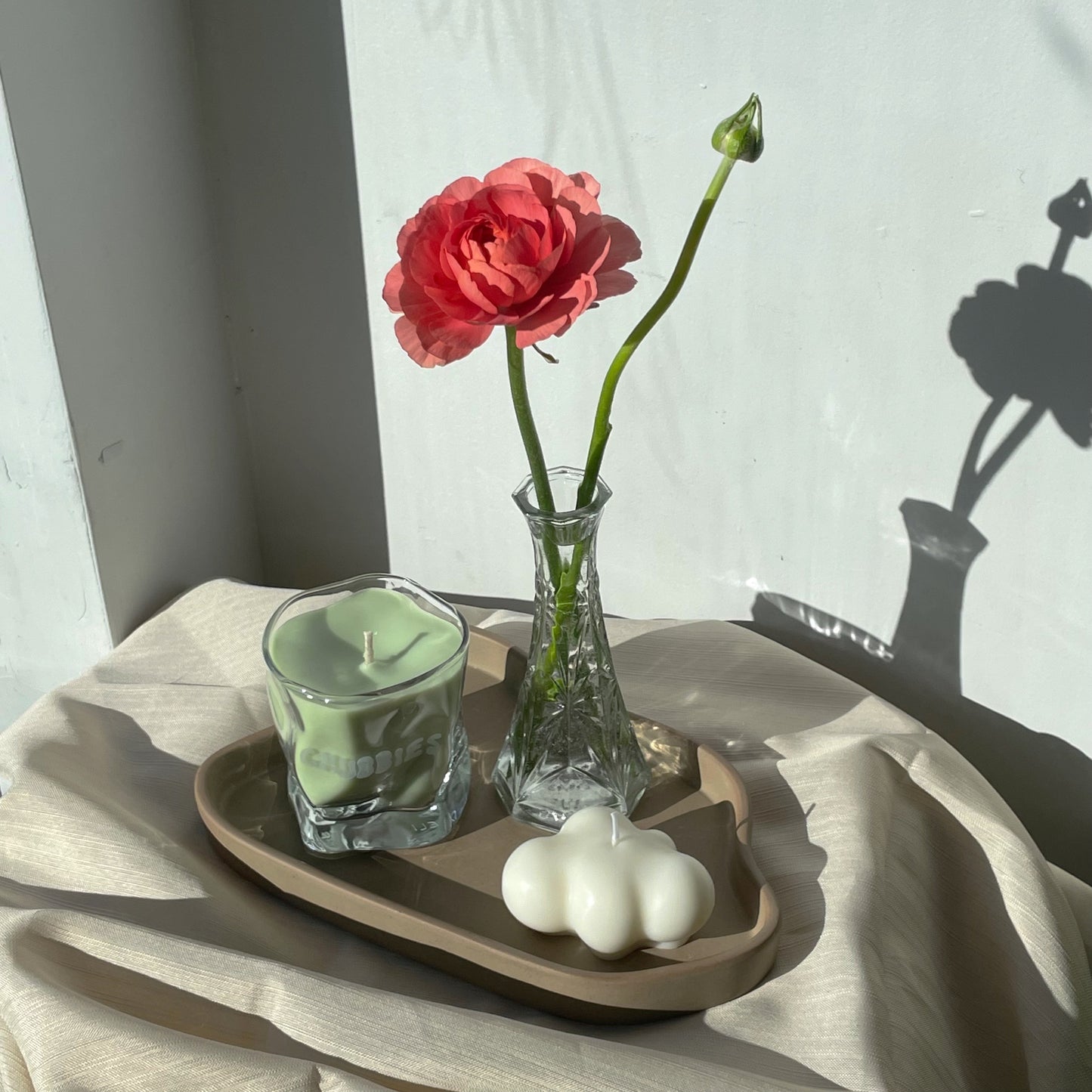 Asymmetrical brown tray, ceramic catch all dish, Toronto delivery, Toronto candles, Toronto flower delivery, Toronto plant delivery