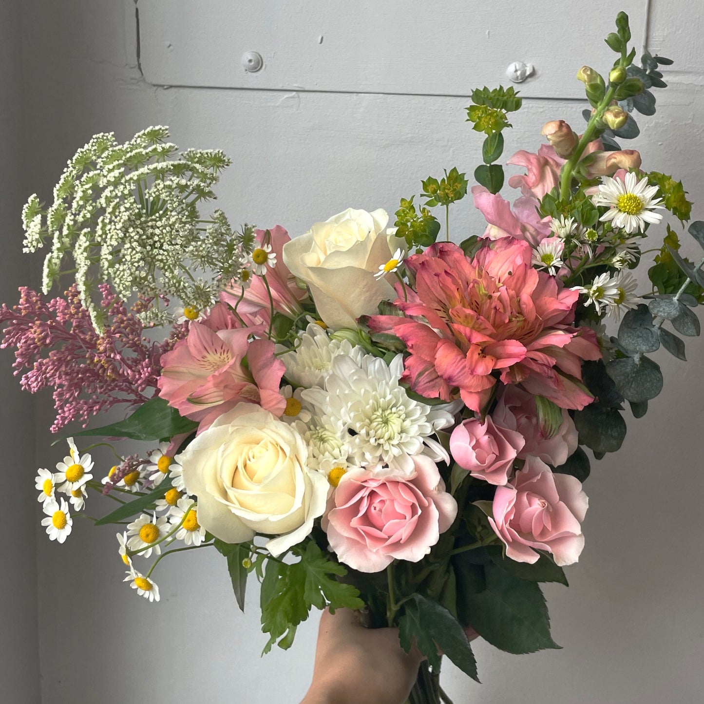 Pink + White Hand-Tied Bouquet